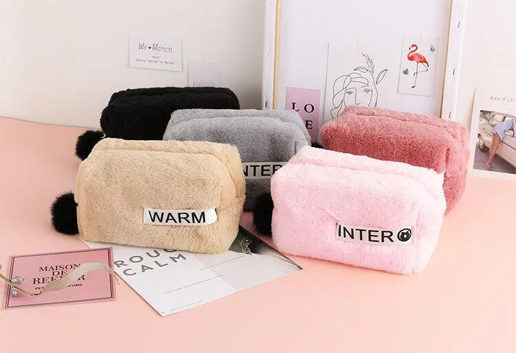 Kawaii Eyelashes PU Makeup Cosmetic Portable Pouch Bag