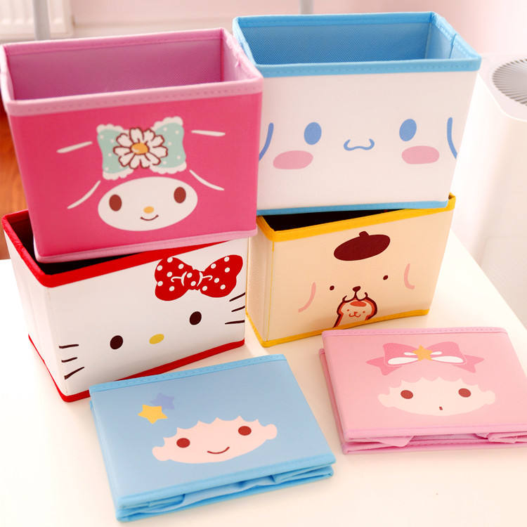 Cartoon Hello Kitty My Melody Cinnamoroll Pudding Folding Storage Box Cartoon Hello Kitty My Melody Cinnamoroll Pudding Folding Storage Box