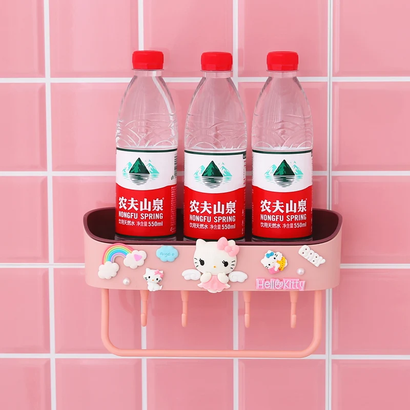 Hello Kitty Cartoon Washroom Shelf Storage Organizer Rack