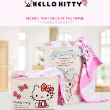 Cartoon Hello Kitty My Melody Canvas Folding Washing Storage Laundry Basket Cartoon Hello Kitty My Melody Canvas Folding Washing Storage Laundry Basket