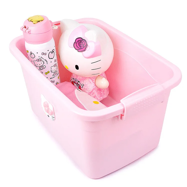 Hello Kitty Cartoon Plastic Container Waterproof Plastic Storage Box With Lid Hello Kitty Cartoon Plastic Container Waterproof Plastic Storage Box With Lid