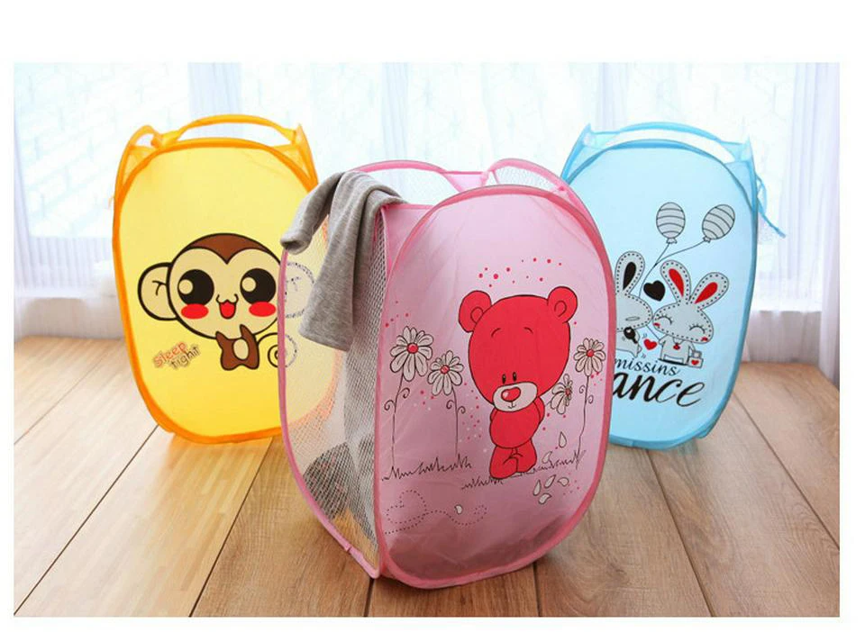 Minions Hello Kitty Cartoon Multi-Functional Folding Dirty Clothing Laundry Bucket