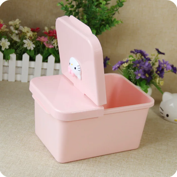 Hello Kitty Cartoon Insect-Proof Moisture-Proof Small Plastic Container With Lids Food