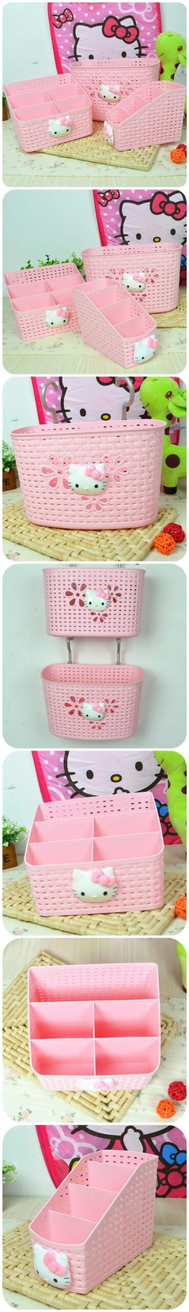Hello Kitty Multifunction Desktop Makeup Organizer Storage Box Hello Kitty Multifunction Desktop Makeup Organizer Storage Box