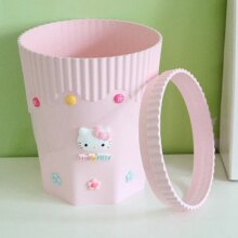 Kawaii Hello Kitty Bathroom Plastic Storage Dustbin Garbage Kawaii Hello Kitty Bathroom Plastic Storage Dustbin Garbage