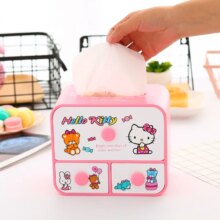 Hello Kitty Cartoon Desktop Storage Multifunctional Tissue Box Hello Kitty Cartoon Desktop Storage Multifunctional Tissue Box