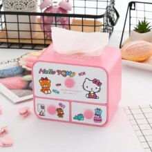 Hello Kitty Cartoon Desktop Storage Multifunctional Tissue Box Hello Kitty Cartoon Desktop Storage Multifunctional Tissue Box