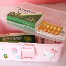 Hello Kitty Cartoon Small Portable Medical Kit Plastic Storage Box Hello Kitty Cartoon Small Portable Medical Kit Plastic Storage Box