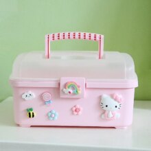 Hello Kitty Cartoon Small Portable Medical Kit Plastic Storage Box Hello Kitty Cartoon Small Portable Medical Kit Plastic Storage Box