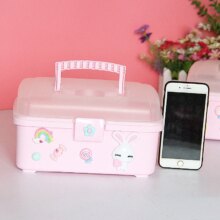 Hello Kitty Cartoon Small Portable Medical Kit Plastic Storage Box Hello Kitty Cartoon Small Portable Medical Kit Plastic Storage Box