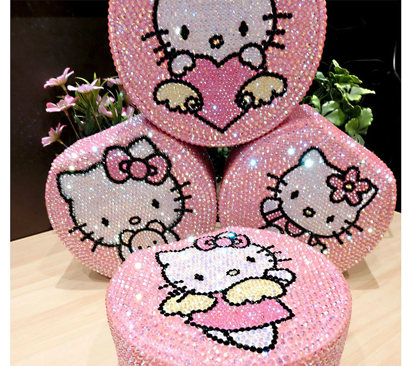 Hello Kitty Cartoon Double Layer Lock Jewelry Storage Box
