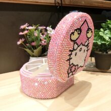 Hello Kitty Cartoon Double Layer Lock Jewelry Storage Box Hello Kitty Cartoon Double Layer Lock Jewelry Storage Box