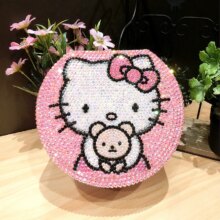 Hello Kitty Cartoon Double Layer Lock Jewelry Storage Box Hello Kitty Cartoon Double Layer Lock Jewelry Storage Box