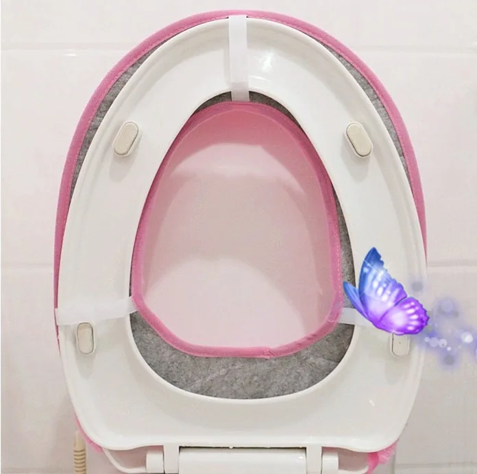 Hello Kitty Toilet Seat Cover Bath Mat Holder Bathroom Set