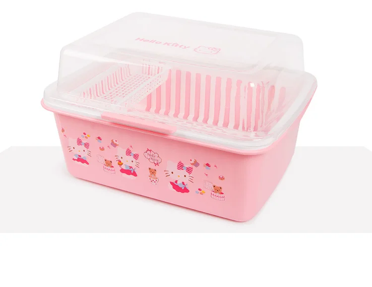 Hello Kitty Pattern Bowls And Chopsticks Rack Box Tableware Kitchen Accessories Hello Kitty Pattern Bowls And Chopsticks Rack Box Tableware Kitchen Accessories