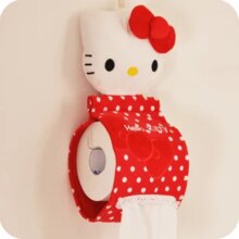 Cartoon Hello Kitty Bathroom Tissue Hanging Storage Bag Cartoon Hello Kitty Bathroom Tissue Hanging Storage Bag