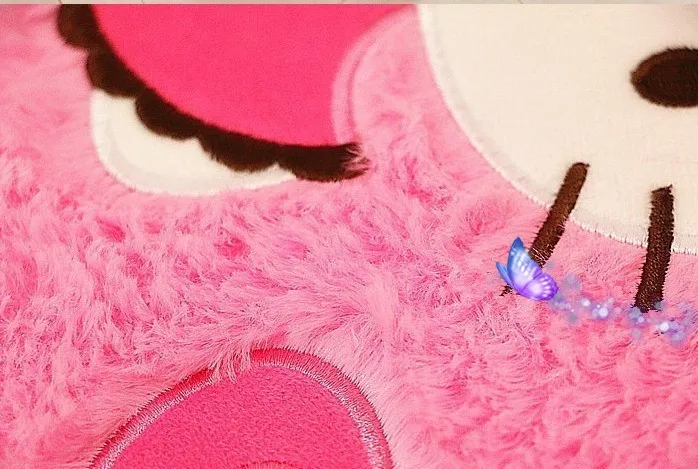 Cartoon Style Hello Kitty Pink Soft Bathroom Carpet Set Cartoon Style Hello Kitty Pink Soft Bathroom Carpet Set