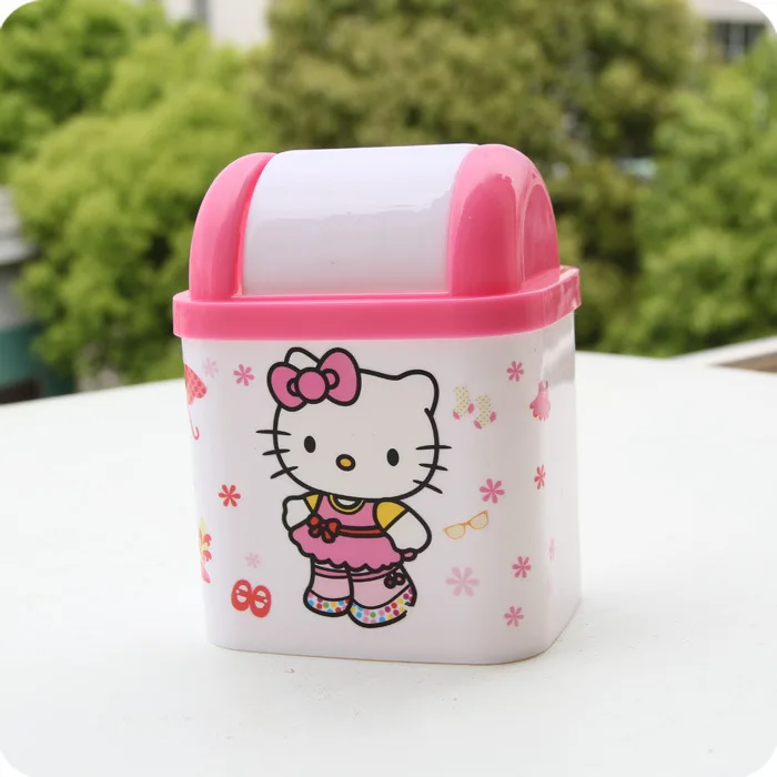 Hello Kitty Cartoon Table Tissue Storage Bucket