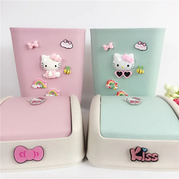 Hello Kitty Jingle Cat Bathroom Rolling Cover Trash Bin
