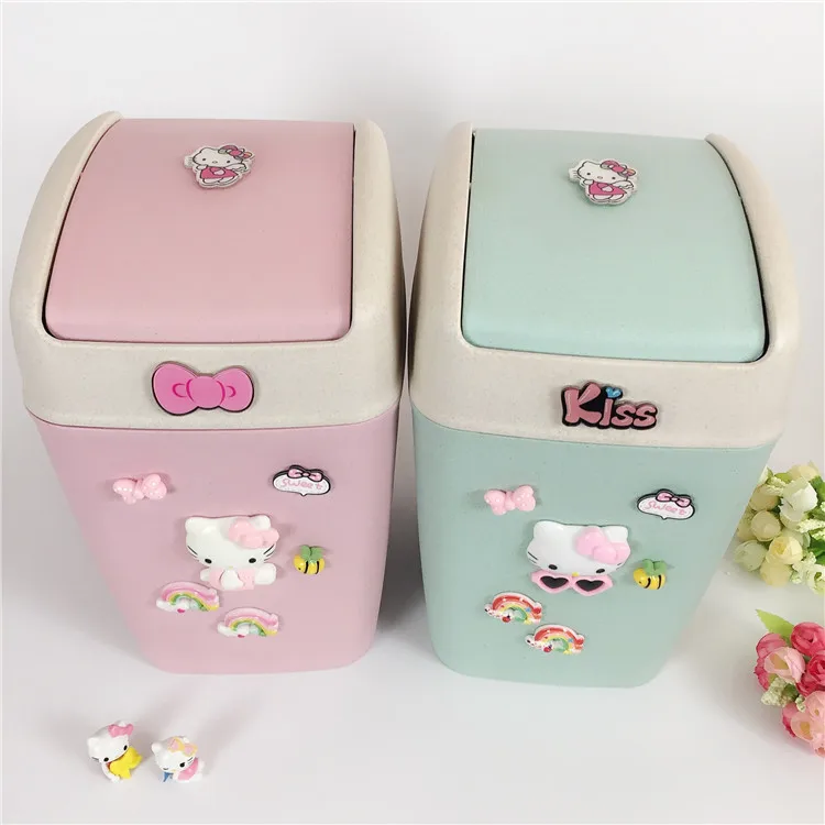 Hello Kitty Jingle Cat Bathroom Rolling Cover Trash Bin