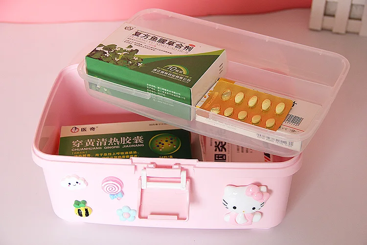Hello Kitty Plastic Medical Kit Storage Box