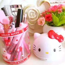 Hello Kitty Cotton Swab And Cosmetic Organizer Hello Kitty Cotton Swab And Cosmetic Organizer