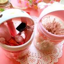 Hello Kitty Cotton Swab And Cosmetic Organizer Hello Kitty Cotton Swab And Cosmetic Organizer