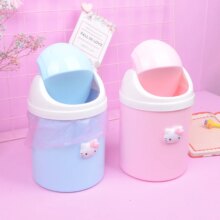 Hello Kitty Pattern Bedroom Plastic Dustbin Hello Kitty Pattern Bedroom Plastic Dustbin