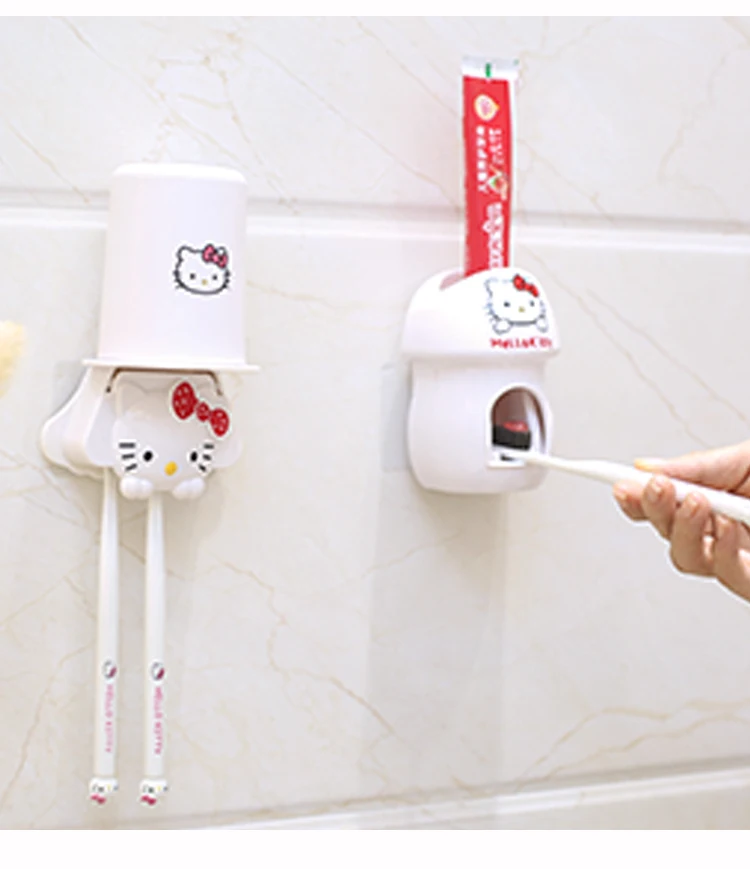 Hello Kitty Cartoon Mouthwash Toothbrush Set