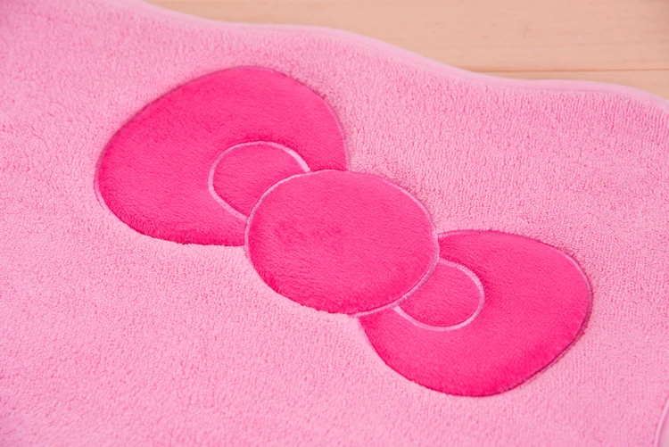 Hello Kitty Cartoon Anti Slip Suede Water Absorption Round Mat
