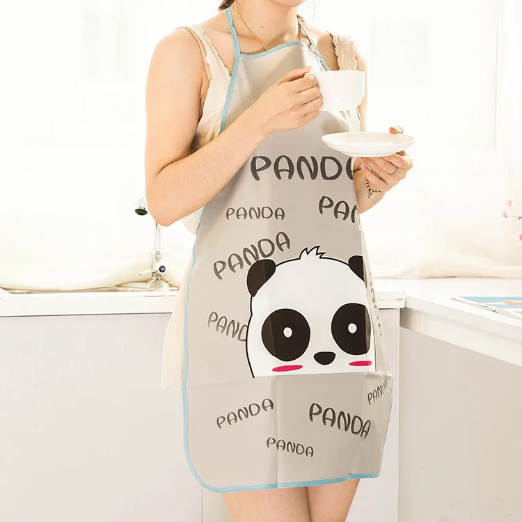 Cartoon Animal Printed Waterproof Cooking Anti-Oil Bib Apron