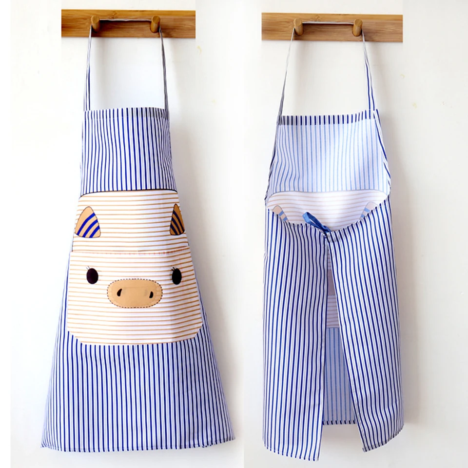 Pig Cartoon Printed Kitchen Waterproof Apron