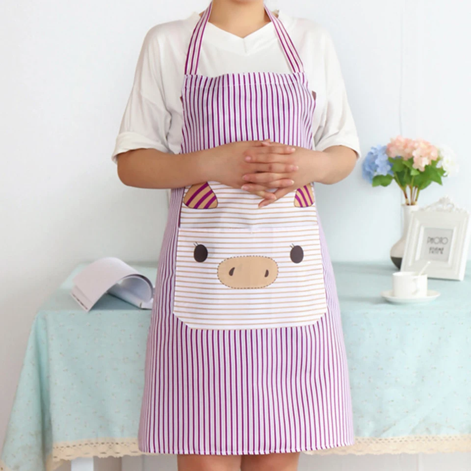 Pig Cartoon Printed Kitchen Waterproof Apron
