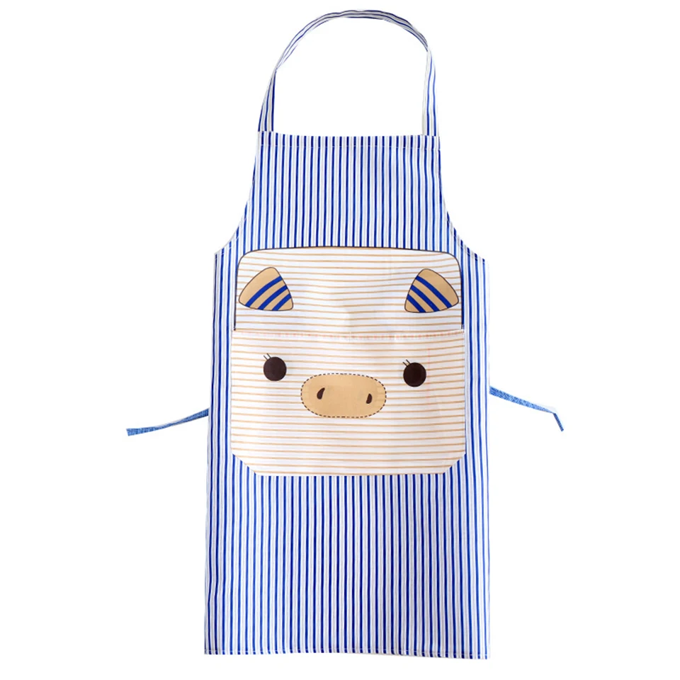 Pig Cartoon Printed Kitchen Waterproof Apron