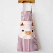 Pig Cartoon Printed Kitchen Waterproof Apron Pig Cartoon Printed Kitchen Waterproof Apron