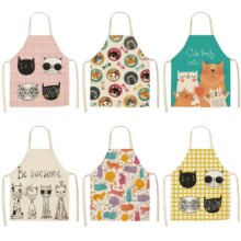 Cats Printed Home Cooking Kitchen Aprons Cats Printed Home Cooking Kitchen Aprons