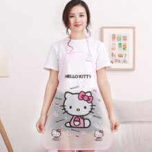 Hello Kitty Cartoon Sleeveless Waterproof Oil-Proof Apron Hello Kitty Cartoon Sleeveless Waterproof Oil-Proof Apron