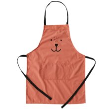 Bear Cartoon Face Print Cotton Apron Bear Cartoon Face Print Cotton Apron
