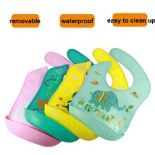 Cartoon Silicone Waterproof Soft Baby Plastic Bib Apron Cartoon Silicone Waterproof Soft Baby Plastic Bib Apron