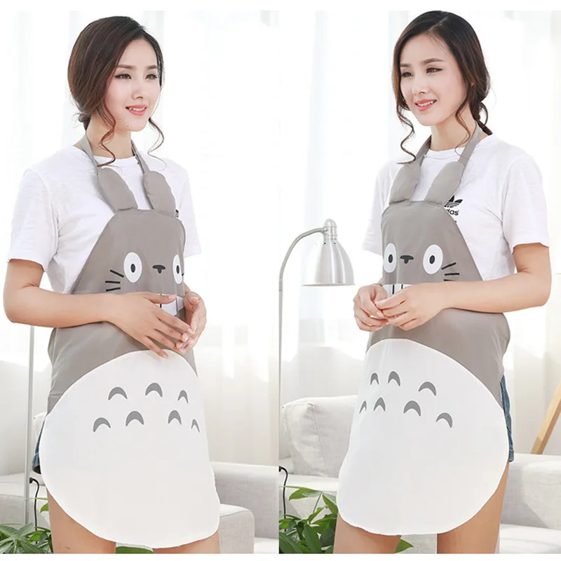 Cartoon Print Sleeves Waterproof Kitchen Soil Release Apron