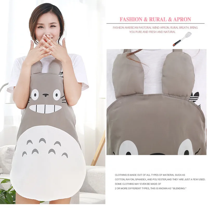 Cartoon Print Sleeves Waterproof Kitchen Soil Release Apron