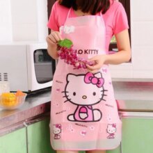 Hello Kitty Cartoon Transparent Water And Oil Proof Apron Hello Kitty Cartoon Transparent Water And Oil Proof Apron