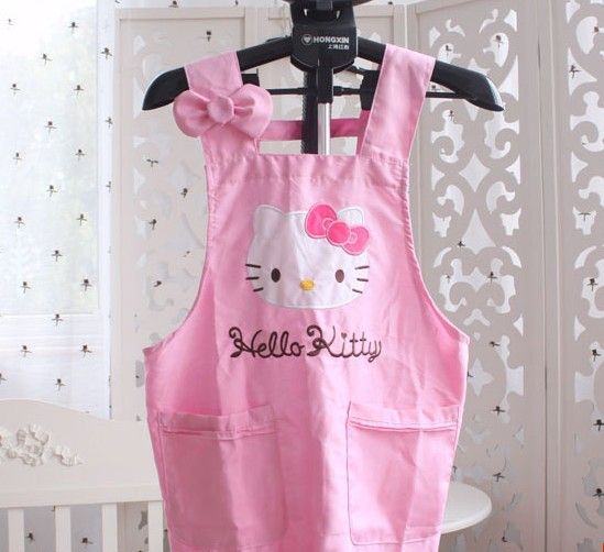 Hello Kitty Bow Cartoon Kitchen Cleaning Apron