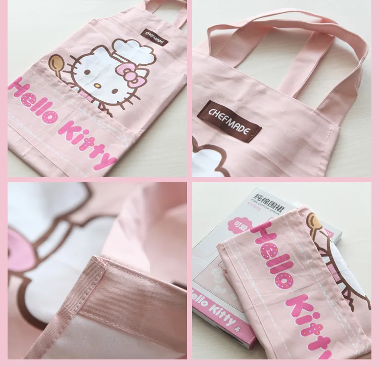 Cartoon Hello Kitty Kitchen Cotton Anti-Stain Sleeveless Apron