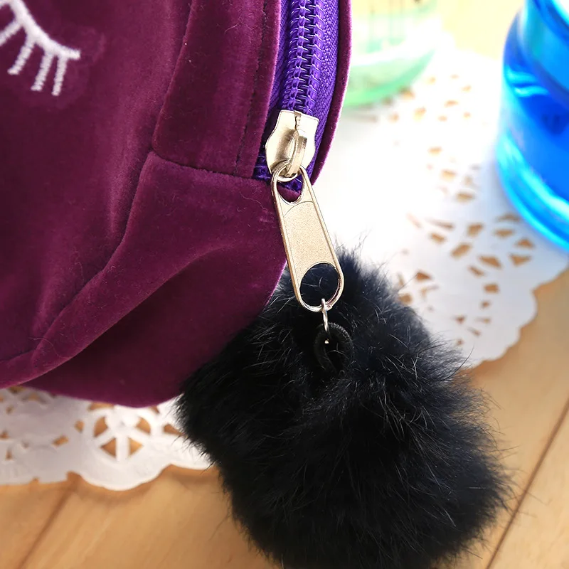 Kawaii Cat Cartoon Plush Large Capacity Pencil Bag