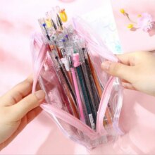 Kawaii Pig Oil Transparent High Capacity Pencil Case Kawaii Pig Oil Transparent High Capacity Pencil Case