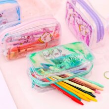 Kawaii Pig Oil Transparent High Capacity Pencil Case Kawaii Pig Oil Transparent High Capacity Pencil Case