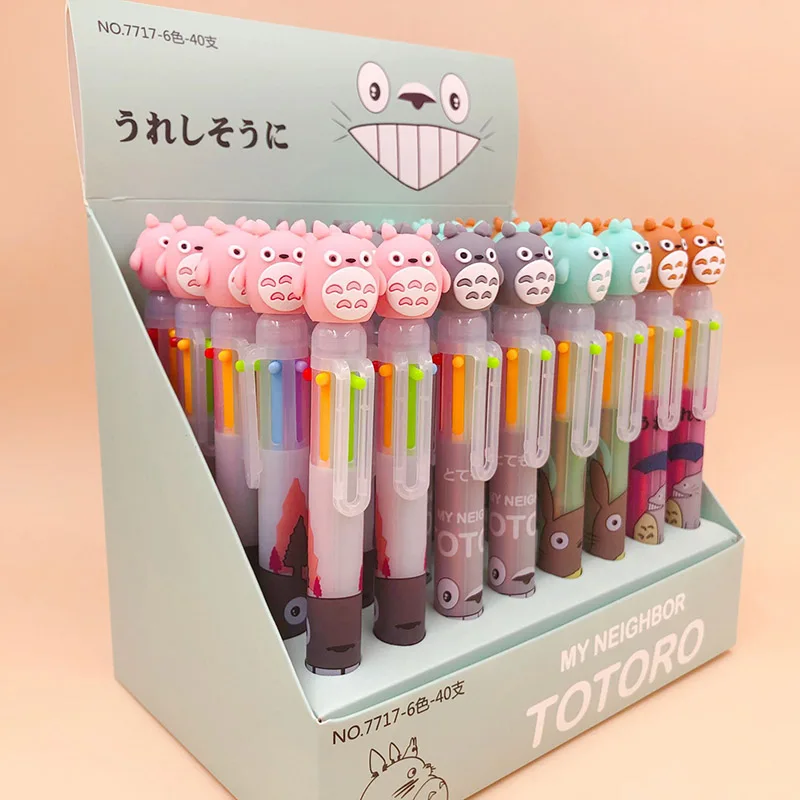 Kawaii Totoro Design 6 Colors In 1 Ballpoint Pen