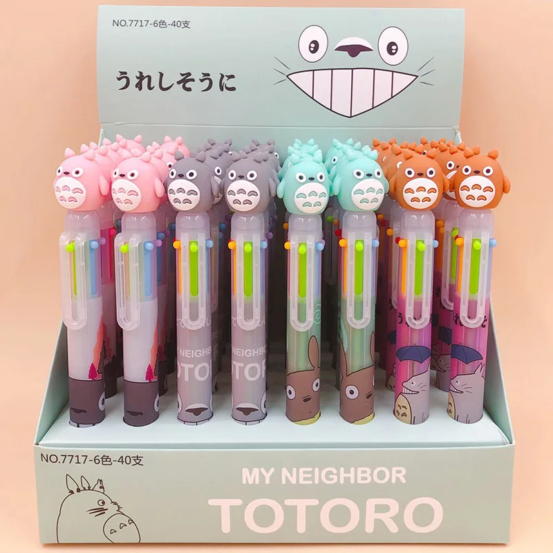 Kawaii Totoro Design 6 Colors In 1 Ballpoint Pen