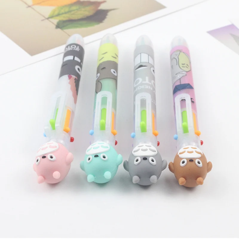 Kawaii Totoro Design 6 Colors In 1 Ballpoint Pen